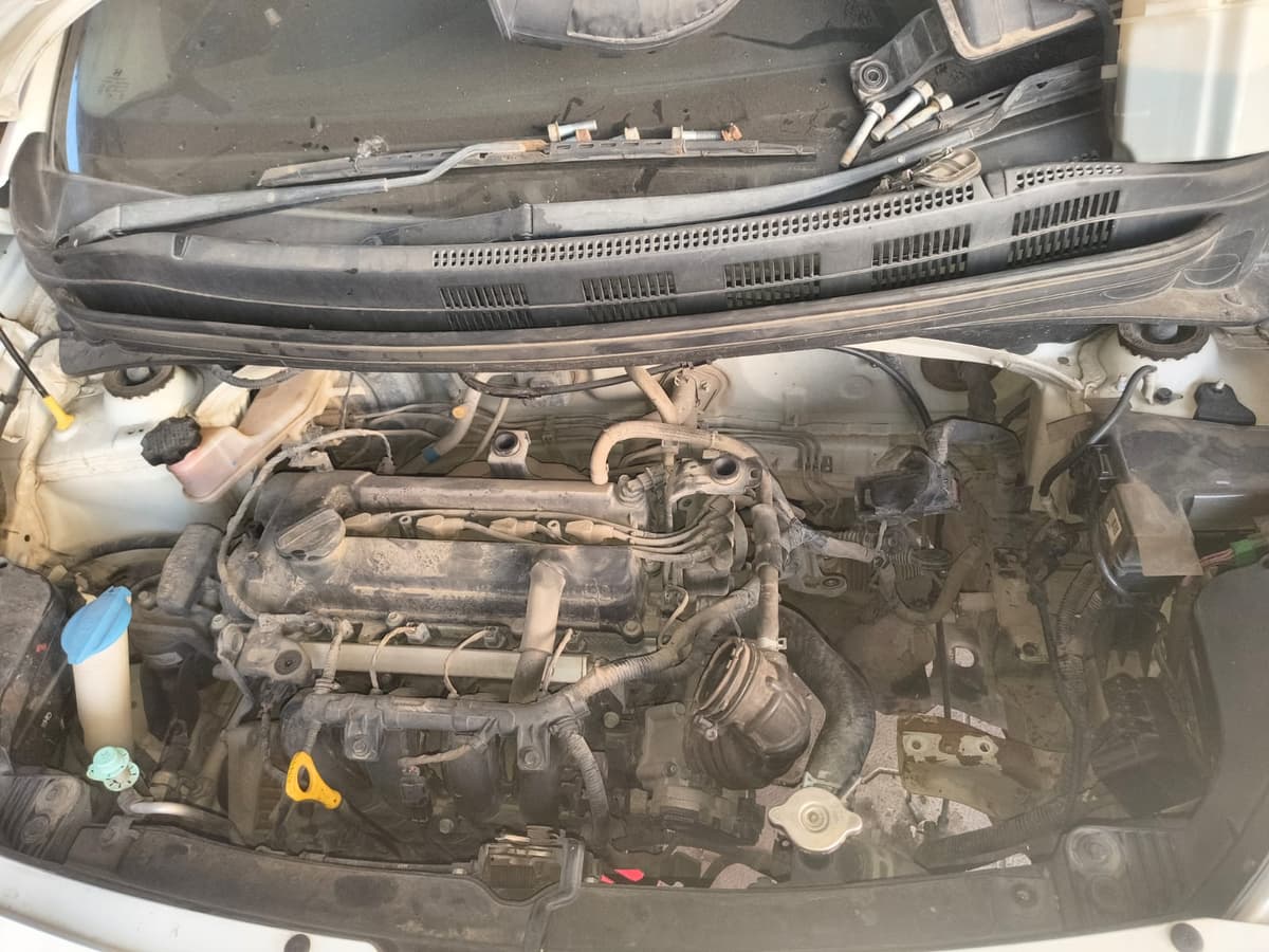 Engine repair work in progress